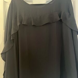 Black Ruffled Blouse